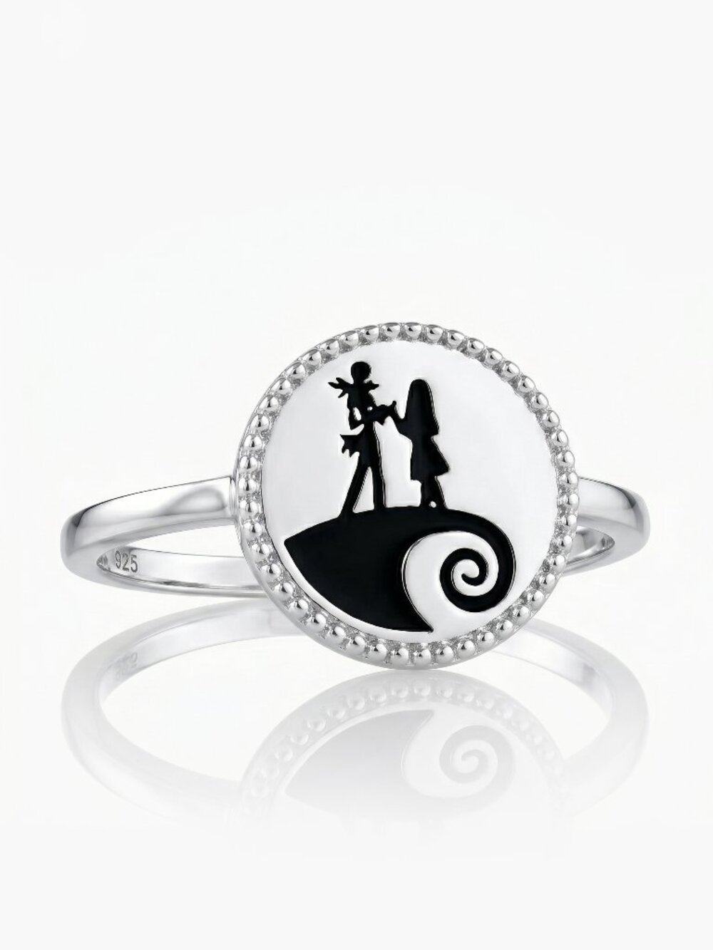 RARE Jack & Sally Ring, Nightmare Before - 925 Sterling Silver Disney Valentines